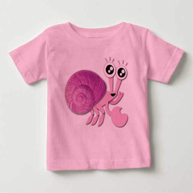 Camiseta De Bebé Cangrejo ermitaño rosado (Anverso)
