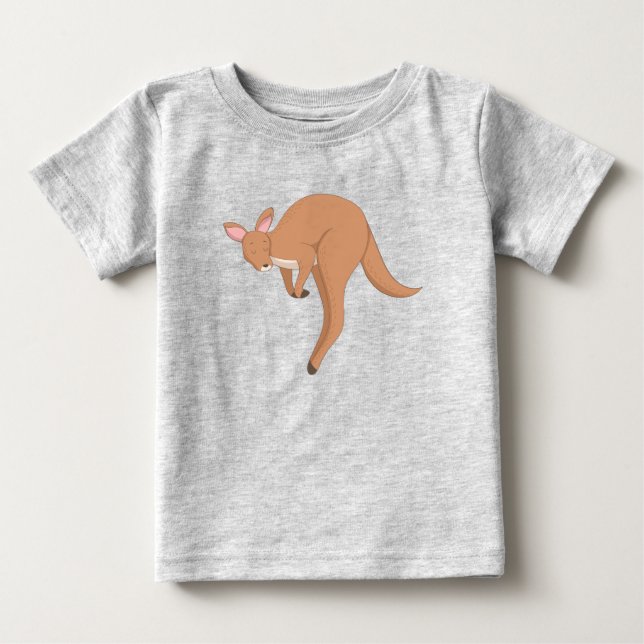 Camiseta De Bebé Canguro australiano durmiendo (Anverso)