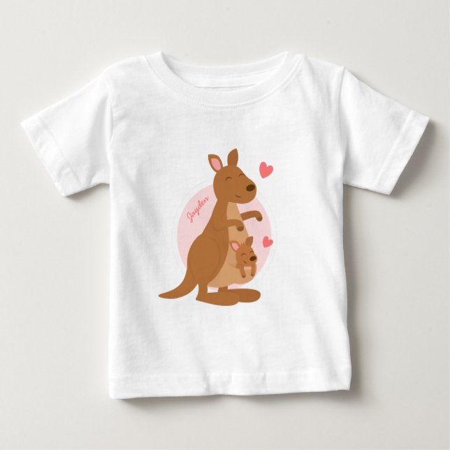 Camiseta De Bebé Canguro Bebé Joey Adorable (Anverso)