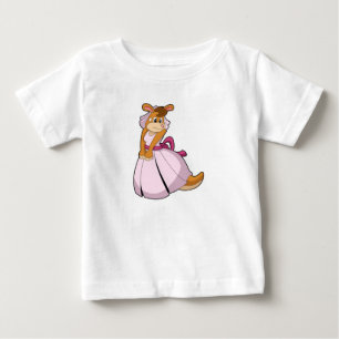 Camiseta De Bebé Canguro como novia con vestido de novia