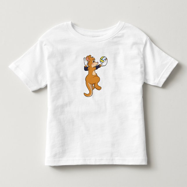 Camiseta De Bebé Canguro en deportes de voleibol (Anverso)