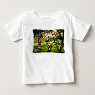Camiseta De Bebé Canguro Koala Wombat Emú en Bicicleta Divertido