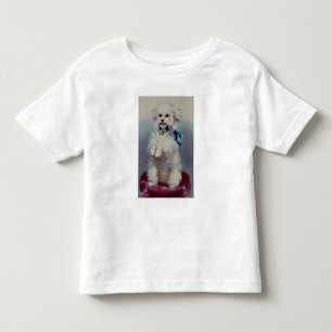 Camiseta De Bebé Caniche con la cinta azul