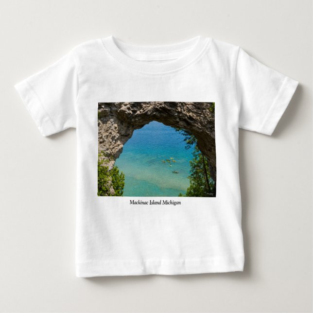 Camiseta De Bebé Canoa de rock artístico (Anverso)