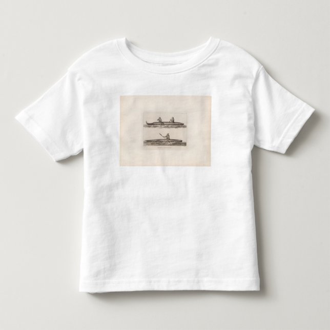 Camiseta De Bebé Canoas, Oonalashka, Alaska (Anverso)
