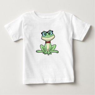 Camiseta De Bebé Canto de lentes de vidrio de nerd de rana