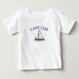 Camiseta De Bebé Cape Cod Sailboat Baby T-Shirt