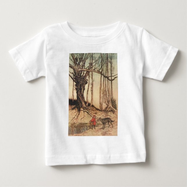 Camiseta De Bebé Caperucita Roja de Terror (Anverso)