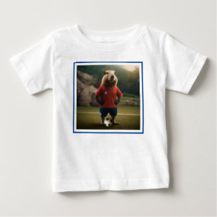 Camiseta De Bebé "Capibara, goleador: ¡La estrella del fútbol más i