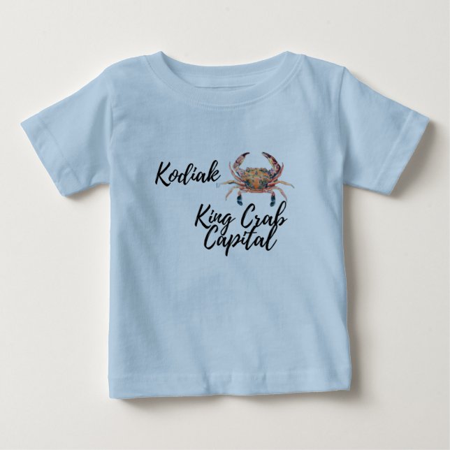 Camiseta De Bebé Capital de cangrejo de Kodiak (Anverso)