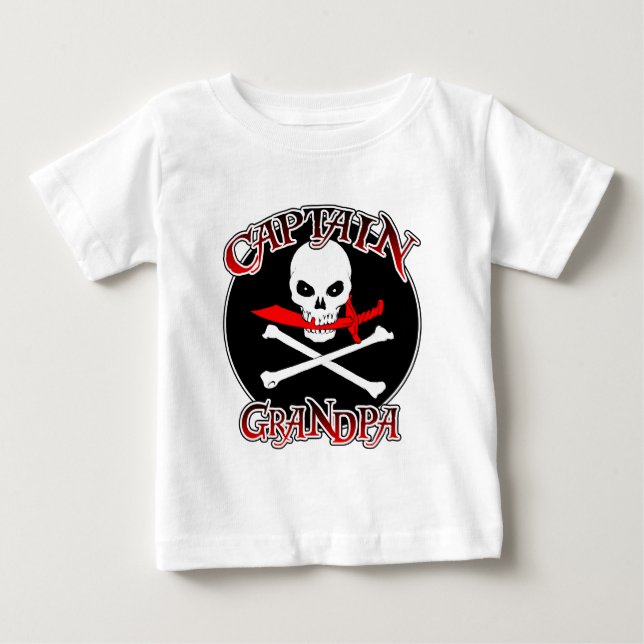 Camiseta De Bebé Capitán Abuelo (Anverso)