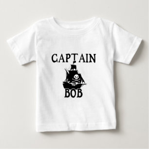 Camiseta De Bebé Capitán Bob (Barco pirata)
