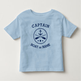 Camiseta De Bebé Capitán o nombre de barco Estrellas de remos náuti