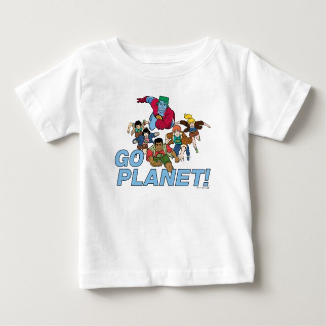 Camiseta De Bebé Capitán Planeta y los planetarios - ¡Vamos Planeta (Anverso)