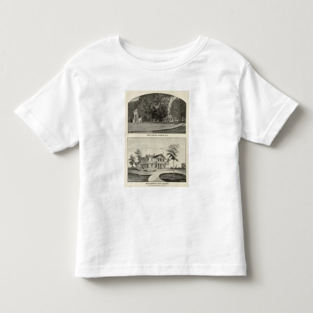 Camiseta De Bebé Capitolio del estado, edificio del estado del NH, (Anverso)