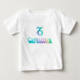 Camiseta De Bebé Capricornio Rótulo retro arco iris
