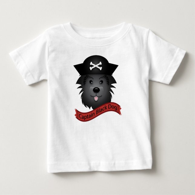 Camiseta De Bebé Captain Black Dog - Baby Fine T-Shirt  (Anverso)