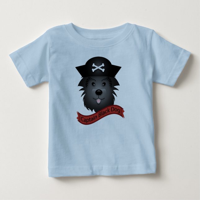 Camiseta De Bebé Captain Black Dog - Baby Fine T-Shirt  (Anverso)