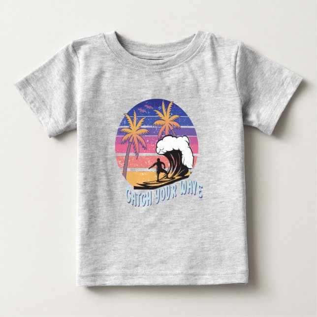 Camiseta De Bebé Captura tu ola.2 (Anverso)