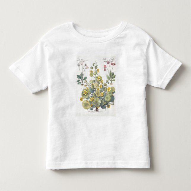 Camiseta De Bebé Capuchinas y margaritas: 1.Nasturtium Indicum; 2.B (Anverso)
