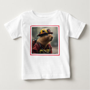 Camiseta De Bebé "Capybara al rescate: Extraordinario bombero