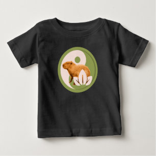 Camiseta De Bebé Capybara Zen Yin Yang Naturaleza Pacífica