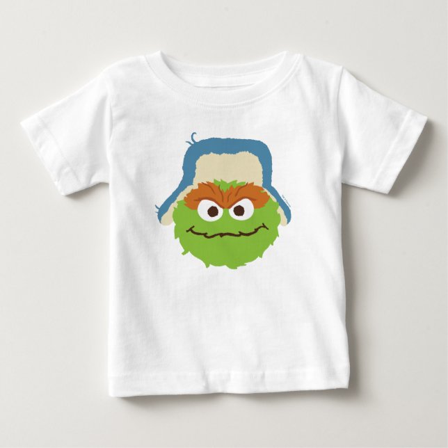 Camiseta De Bebé Cara de Bosque de Oscar el Gruñón (Anverso)