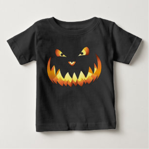 Camiseta De Bebé Cara de Calabaza 4 para Halloween