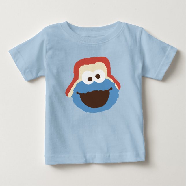 Camiseta De Bebé Cara de Cookie Monster Bosque (Anverso)