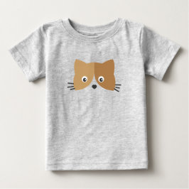 Camiseta De Bebé Cara de gato suave