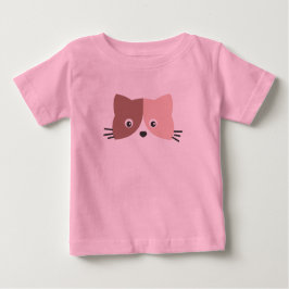 Camiseta De Bebé Cara de gato suave