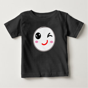 Camiseta De Bebé Cara de guiño, sonrisa Wink