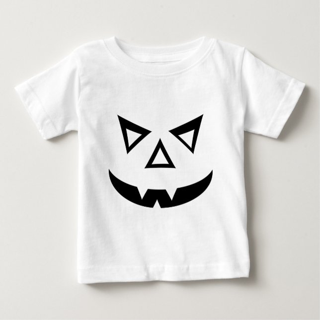 Camiseta De Bebé Cara de la Jack-o-Linterna del vampiro (Anverso)