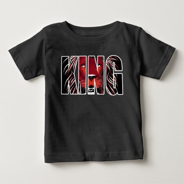 Camiseta De Bebé Cara de León Rey (Anverso)