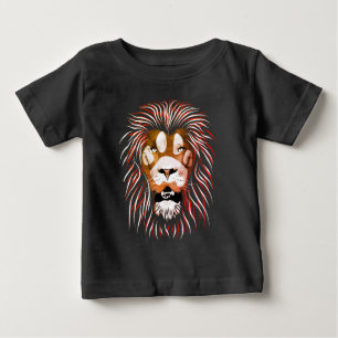 Camiseta De Bebé Cara de león tribal