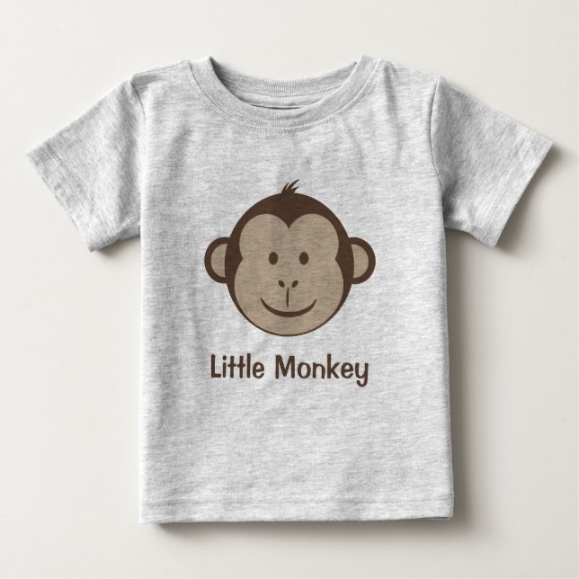 Camiseta De Bebé Cara de mono pequeño (Anverso)