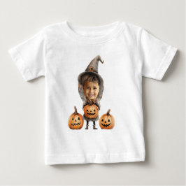 Camiseta De Bebé Cara de Niño de Halloween Personalizada 