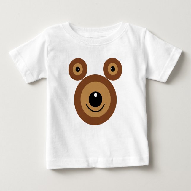 Camiseta De Bebé Cara de oso divertida (Anverso)