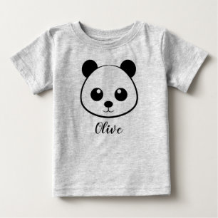 Camiseta De Bebé Cara de Panda Adorable Bebé Personalizado – Panda 