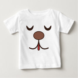 Camiseta De Bebé Cara de perro adorable blanca