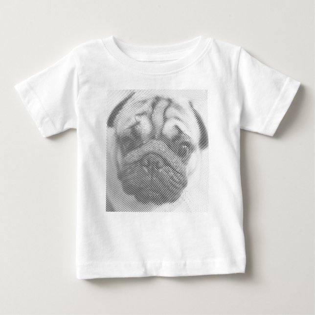 Camiseta De Bebé Cara de pug (Anverso)