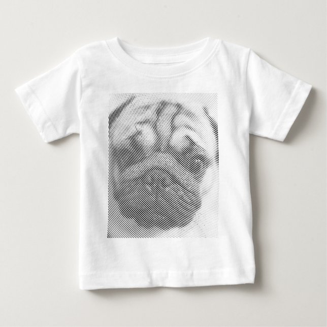 Camiseta De Bebé Cara de pug (Anverso)
