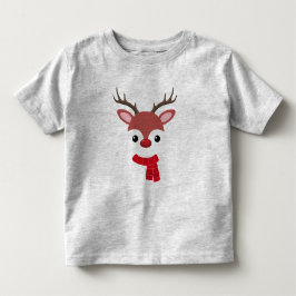 Camiseta De Bebé Cara de reno de los navidades