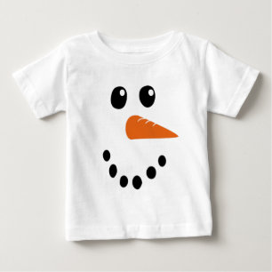 Camiseta De Bebé Cara de Snowman