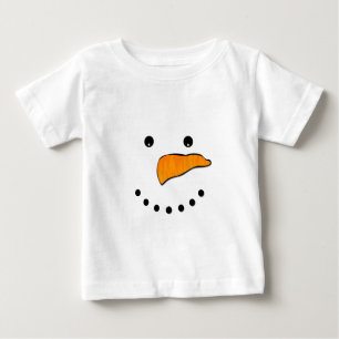 Camiseta De Bebé Cara de Snowman