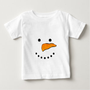 Camiseta De Bebé Cara de Snowman
