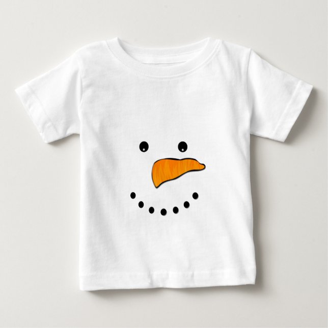 Camiseta De Bebé Cara de Snowman (Anverso)