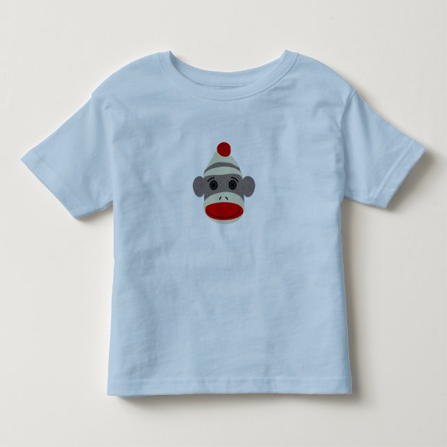 Camiseta De Bebé Cara del mono del calcetín (Anverso)