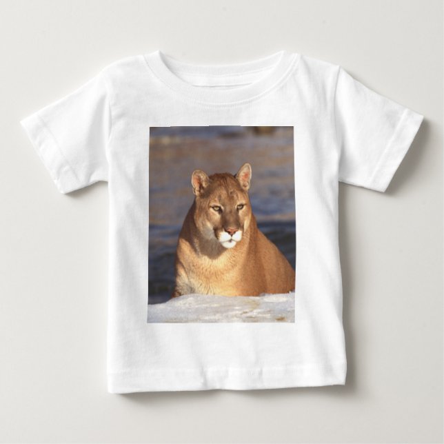 Camiseta De Bebé Cara del puma (Anverso)