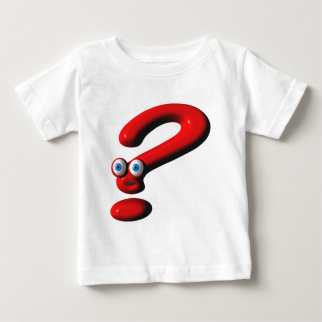 Camiseta De Bebé Cara del signo de interrogación (Anverso)